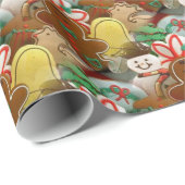 Weihnachtsplätzchen Muster Geschenkpapier (Rolleneckpunkt)