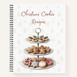 Weihnachtsplätzchen-Rezept-Notizbuch Notizblock