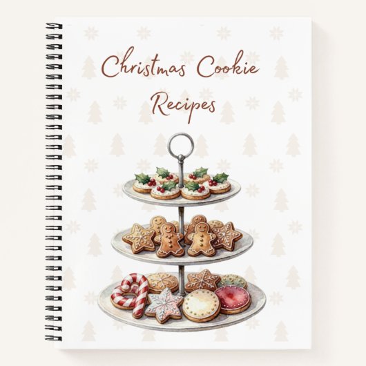 Weihnachtsplätzchen-Rezept-Notizbuch Notizblock (Vorderseite)