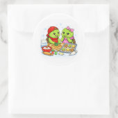 Weihnachtsplätzchen Runder Aufkleber (Tasche)