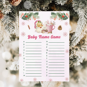Weihnachtsplätzchen Santa Baby Name Spielkarte Einladung