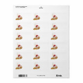 Weihnachtsplätzchen-Schwein Adressaufkleber (Vorne)