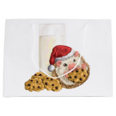 Weihnachtsplätzchen-Schwein Große Geschenktüte (Vorderseite)