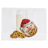 Weihnachtsplätzchen-Schwein Große Geschenktüte (Rückseite)