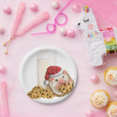 Weihnachtsplätzchen-Schwein Pappteller (Party)