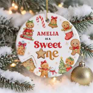 Weihnachtsplätzchen Süße:r Erste:r Geburtstag Keramik Ornament
