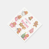 Weihnachtsplätzchen Sweet One 1. Geburtstagsfeier Serviette (Ecke)