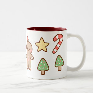 Weihnachtsplätzchen-Tasse Zweifarbige Tasse