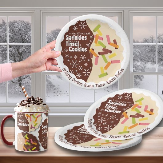 Weihnachtsplätzchen-Tausch-Papierplatten Pappteller