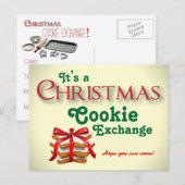 Weihnachtsplätzchen-Tausch Postkarte (Vorne/Hinten)