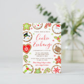 Weihnachtsplätzchen-Tausch Rot und Grün Postkarte (Stehend Vorderseite)
