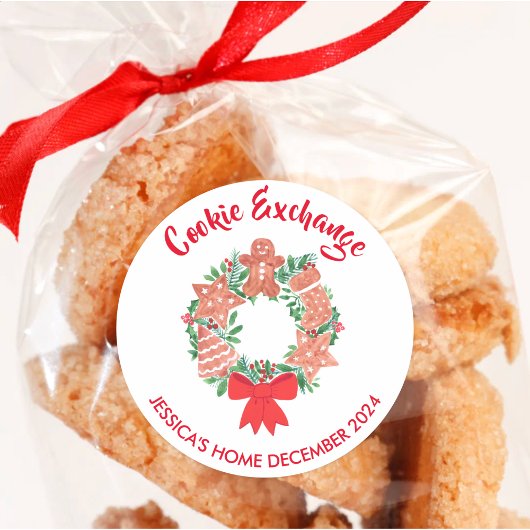 Weihnachtsplätzchen-Tausch Runder Aufkleber
