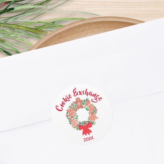 Weihnachtsplätzchen-Tausch Runder Aufkleber