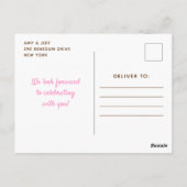 Weihnachtsplätzchen-Tauschaktion Pink und Grün Postkarte (Rückseite)