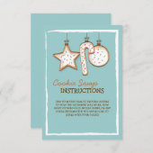 Weihnachtsplätzchen-Tauschen-Anweisungskarten Einladung (Vorne/Hinten)