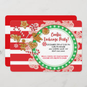 Weihnachtsplätzchen-Tauschen-Austausch-Party Einladung (Vorne/Hinten)