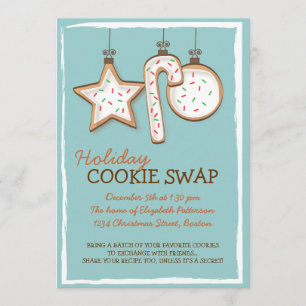 Weihnachtsplätzchen-Tauschen-Feiertags-Einladung Einladung