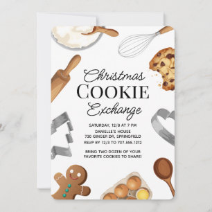 Weihnachtsplätzchen-Tauschparty-Backen nach Maß Feiertagskarte