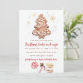 Weihnachtsplätzchen-Tauschparty Einladung (Stehend Vorderseite)