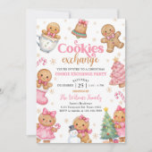 Weihnachtsplätzchen-Tauschparty mit Lebkuchen Einladung (Vorderseite)