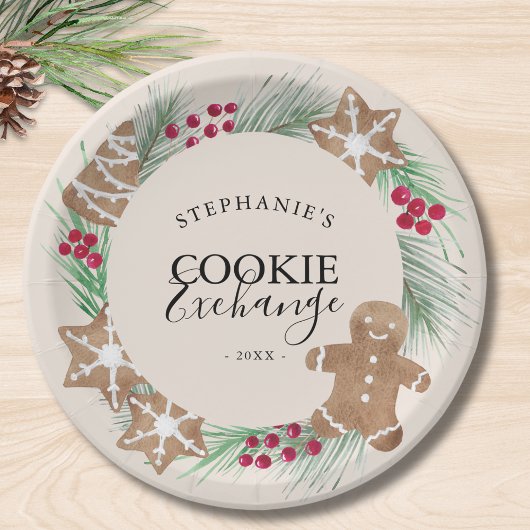 Weihnachtsplätzchen-Tauschparty Pappteller