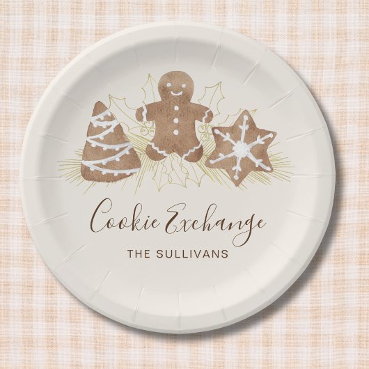 Weihnachtsplätzchen-Tauschparty Pappteller