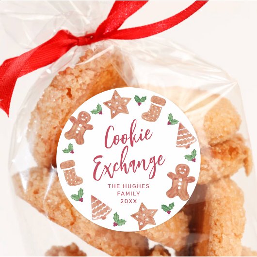 Weihnachtsplätzchen-Tauschparty Runder Aufkleber