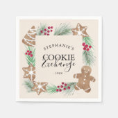 Weihnachtsplätzchen-Tauschparty Serviette (Vorderseite)