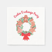 Weihnachtsplätzchen-Tauschparty  Serviette (Vorderseite)