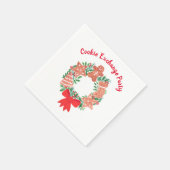 Weihnachtsplätzchen-Tauschparty  Serviette (Ecke)