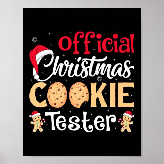 Weihnachtsplätzchen Tester Lustige Backcrew Weihna Poster (Vorne)