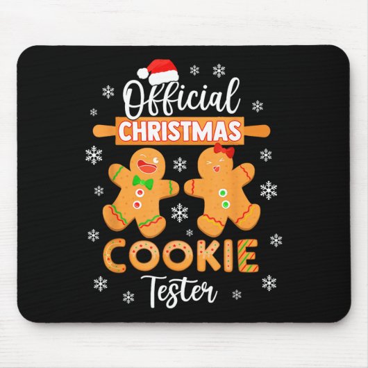 Weihnachtsplätzchen Tester Taster Backcrew Toddle Mousepad (Vorne)