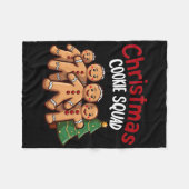 Weihnachtsplätzchen-Trupp Festlicher Lebkuchen-Url Fleecedecke (Vorderseite (Horizontal))