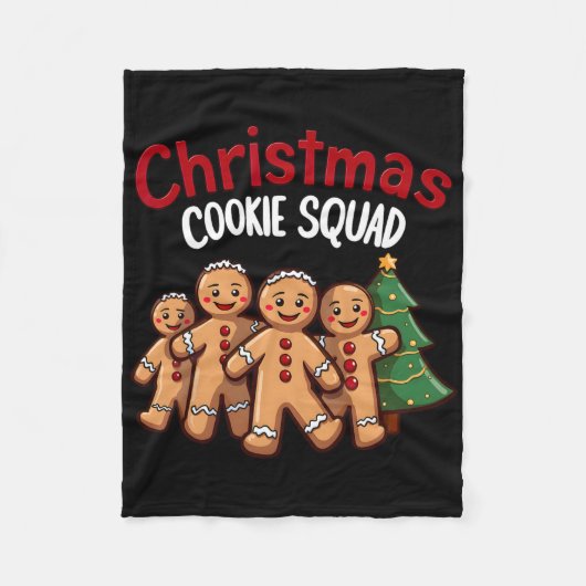 Weihnachtsplätzchen-Trupp Festlicher Lebkuchen-Url Fleecedecke (Vorderseite)