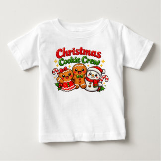 Weihnachtsplätzchen-Truppe Niedliche Lebkuchen-Kin Baby T-shirt