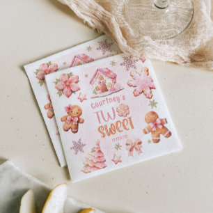 Weihnachtsplätzchen Two Sweet 2. Geburtstag Mädche Serviette