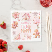 Weihnachtsplätzchen Two Sweet 2. Geburtstag Mädche Serviette (Beispiel)
