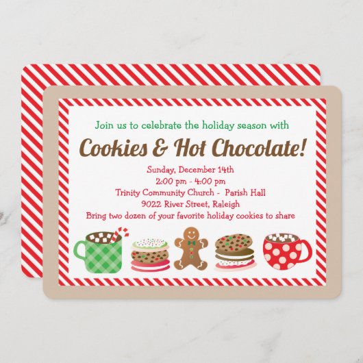 Weihnachtsplätzchen und heiße einladung (Vorne/Hinten)
