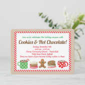 Weihnachtsplätzchen und heiße einladung (Stehend Vorderseite)