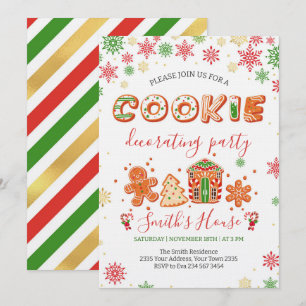 Weihnachtsplätzchen-Verzierungs-Party Einladung