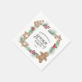 Weihnachtsplätzchen-Verzierungs-Party Serviette (Ecke)