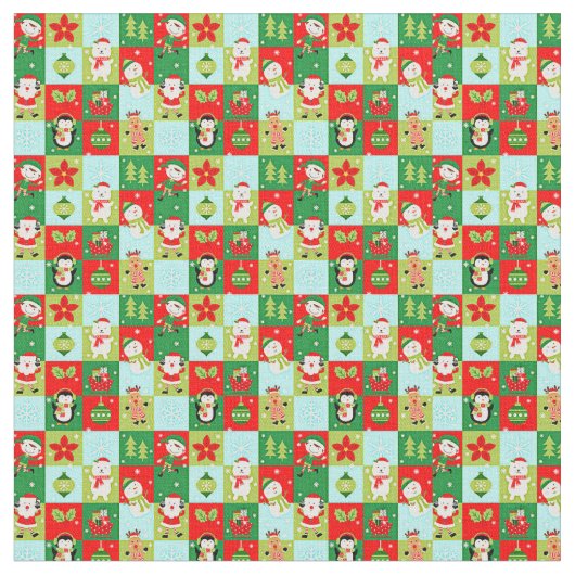 Weihnachtsplätze Santa Elves Rentier & more Stoff (Nahaufnahme)