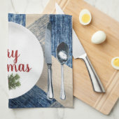 Weihnachtsplatzierung Geschirrtuch (Viertel Falte)