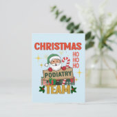Weihnachtspodiatenteam - Festliche Foot Care Profe Dankeskarte (Stehend Vorderseite)