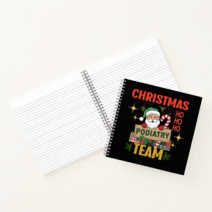 Weihnachtspodiatenteam - Festliche Foot Care Profe Notizblock