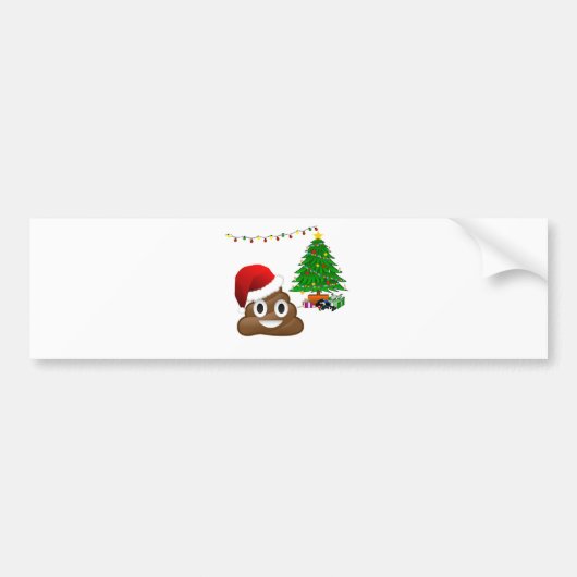 Weihnachtspoemoji Autoaufkleber (Vorne)