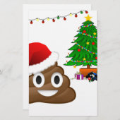 Weihnachtspoemoji Briefpapier (Vorne/Hinten)