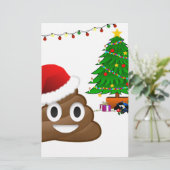 Weihnachtspoemoji Briefpapier (Stehend Vorderseite)