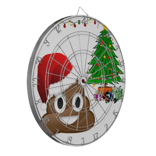 Weihnachtspoemoji Dartscheibe (Vorderseite Links)