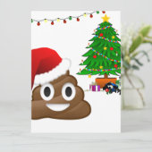 Weihnachtspoemoji Feiertagskarte (Stehend Vorderseite)